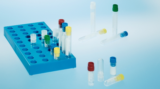 1ml普通凍存管 123279 凍存管 1ml，內(nèi)旋，星形站立角，藍(lán)，有書寫區(qū)